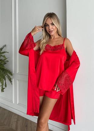 Женская пижама тройка