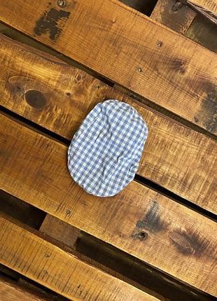 Детская кепка в клетку george (джордж 0-3 мес идеал оригинал бело-голубая)