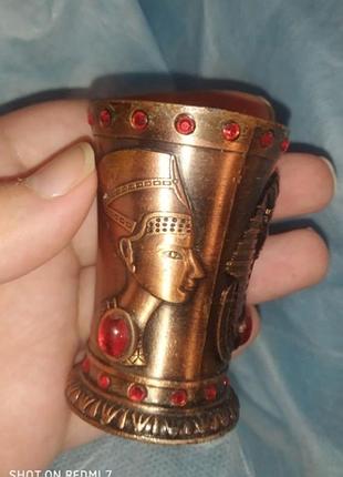 Рюмка египетская статуэтка металлическая декор египет