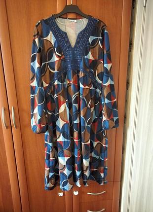 Шикарное осень миди платье palme 3xl-4xl