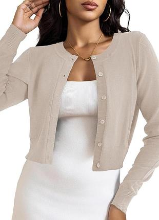 Кашемировый кроп кардиган 9