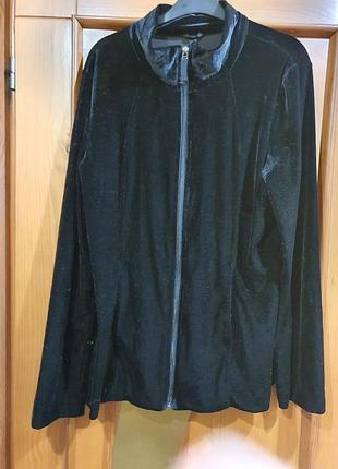 Кофта на блискавці оксамит стрейч