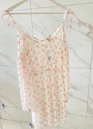 Світла сукня з квітковим принтом h&m