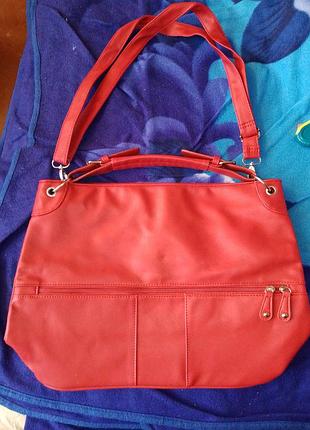 Код зам красная сумка с ремнем через плечо