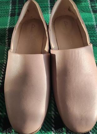 Кожаные нюдовые ттфли