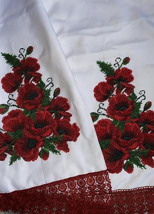 Парні рушники вишиті бісером