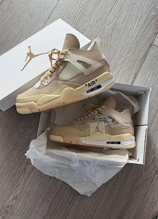 Кросівки nike jordan 4 retro off-white sail — купить в Украине