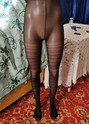 Чорні колготи капрон