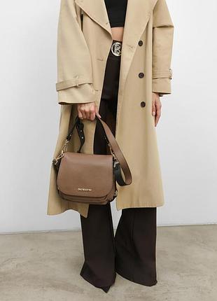 Сумка сумочка фирмы di gregorio италия бежевая кожа