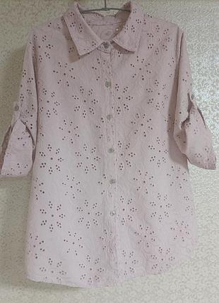 Женская блузка блуза рубашка женская рубашка вышивка прошва ришельевая перфорация italy