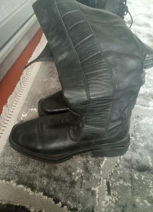 Сапожки до колен,осень,кожа,38 р