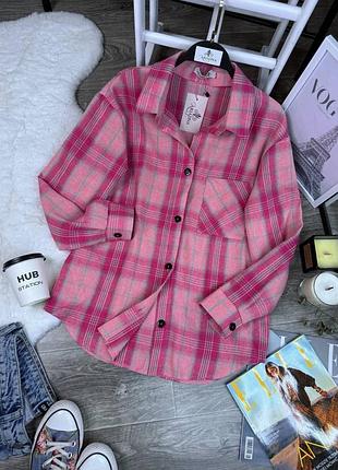 Картата сорочка рожева сорочка у клітинку