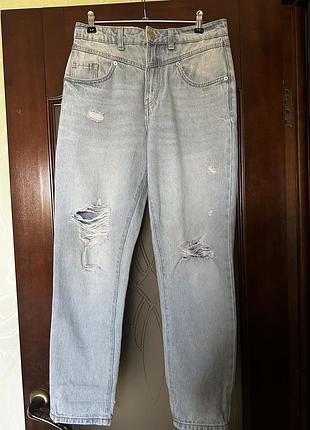 Джинси mom fit блакитні