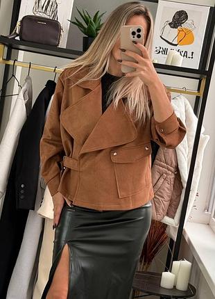 Курточка замш,кемел,42-52