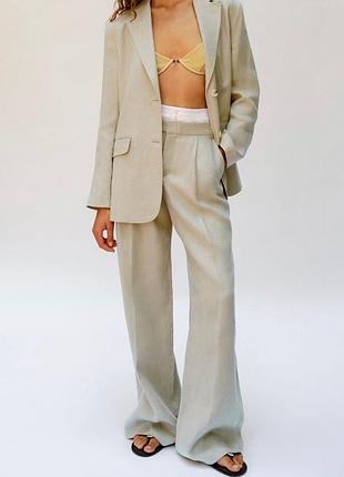 Льняний піджак zara