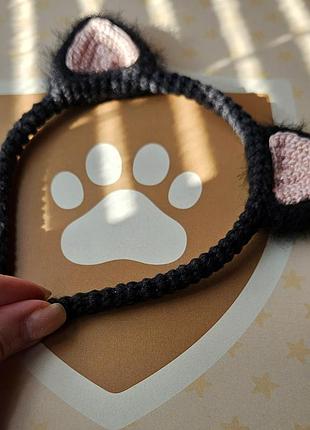 Обруч, ободок с ушками, котик