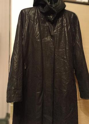 Утепленное пальто " под замшу с напылением"