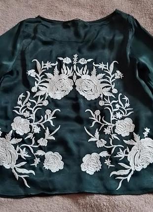 🌿 элегантная блуза zara woman с вышивкой