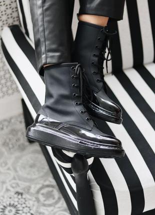 Ботинки alexander mcqueen boots black premium черевики3 фото