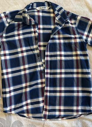 Рубашка сорочка у клітинку для хлопчика lc waikiki 7-8 років