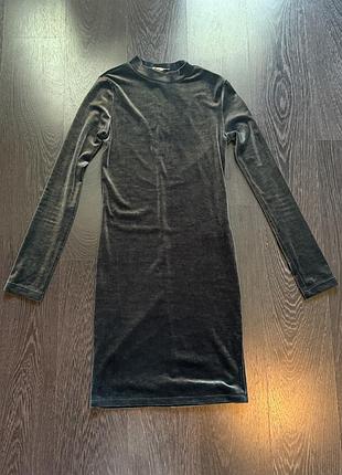 Сукня-велюр bershka xs-s