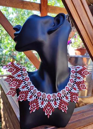 Силка национальное украшение из бисера вышиванка этно украшение традиционное украинное украшение