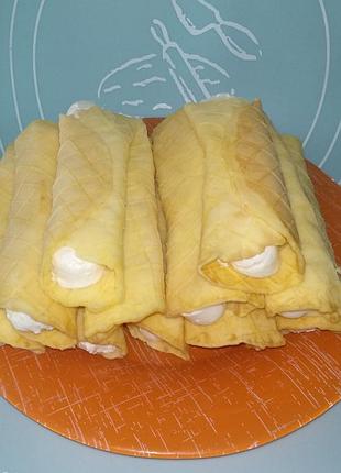 Трубочки з творогом