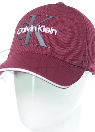 Бейсболка на флекс-резинке закрытая универсальная кепка кукуруза с резиновым логотипом calvin klein bsh18057