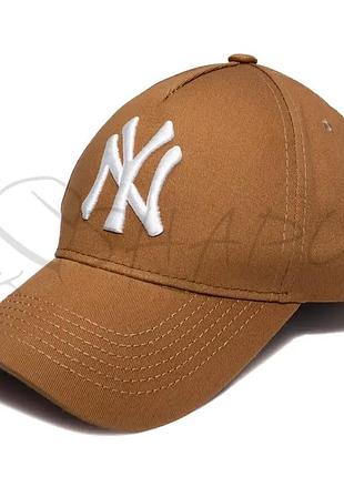 Бейсболка пятиклинка с объемной вышивкой кепка тонкий котон универсальная на регуляторе ny lkt08