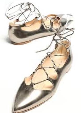 Балетки fabio rusconi шкіряні туфлі балетки кожаные