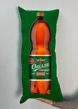 Подушка с принтом габардиновая оплее корифей, зеленая 35х75 (333)