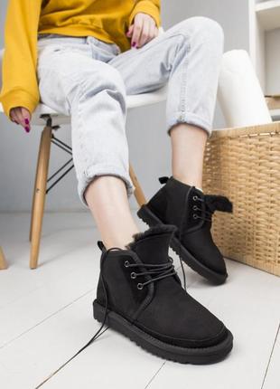 Ugg black, уггі зимові чорні