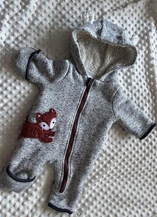 Теплий чоловічок комбінезон ромпер