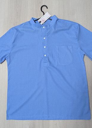 Новая мужская льняная рубашка размер 50-52