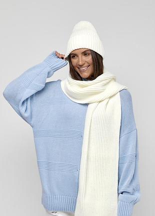 Женский комплект шапка шарф
