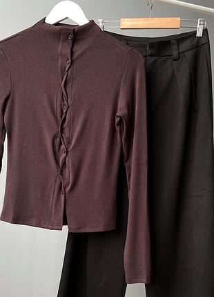 Лонг жіночий, лонгслів в баклажановому кольорі, my star