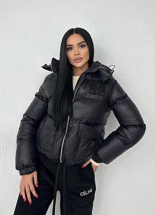Жіноча люксова куртка пуховик з капюшоном lоеwe