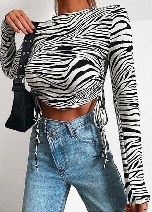 Топ принтований зебра