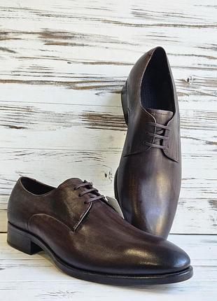 Туфли мужские классические кожаные бренда ecco оригинал размер 44