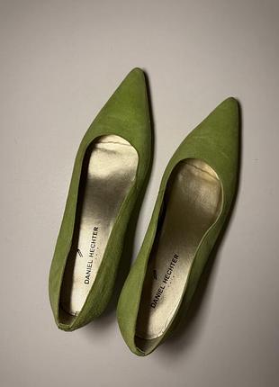 Фісташкові туфлі, каблук до 3 см