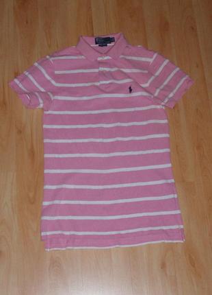 Жіноча футболка поло polo ralph lauren pink women t-shirt original розмір m