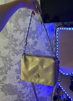 Шкіряна сумка, ломаний лак. кросбоді.