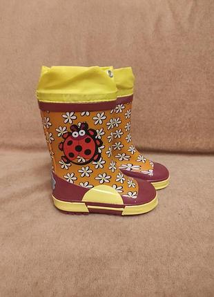 Сапоги резиновые для девочки без утепления р.22-23