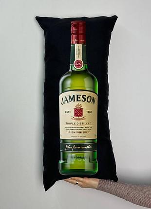 Подушка с принтом габардиновая джемесон, черная 35х75 (370)