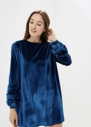 Велюрова сукня вільного крою жіноча