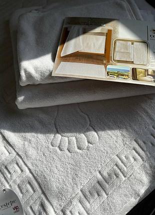 Набір із 3х махрових турецьких готельних рушників