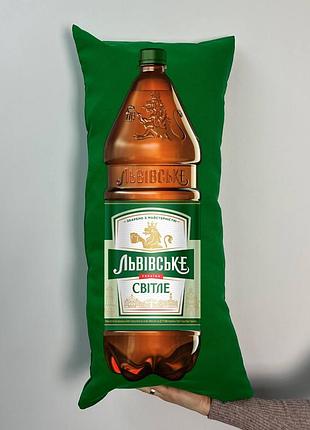 Подушка с принтом габардиновая польвское светлое 2л, зеленая 35х75 (372)