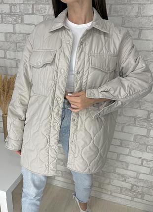 Стьобана  утеплена куртка сорочка