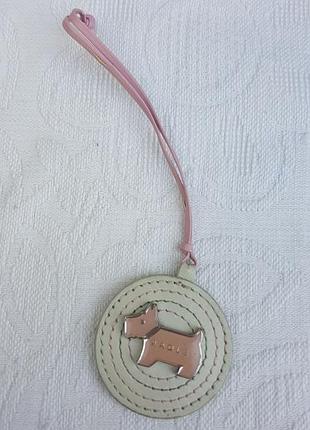 Шкіряний брелок на сумку radley з металічним собакою