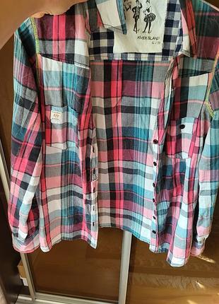 Рубашка в клетку / котон  облегчённый